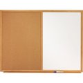 Quartet Dry-erase/Cork Board, 3'x2', Oak Frame QRTS553